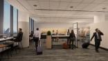 rendering of american lounge at clt