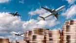 airplanes flying over money image