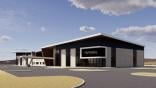 A rendering of FlightSafety International’s planned Mesa Learning Center. 