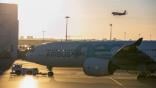 Airbus A330neo and a sunset
