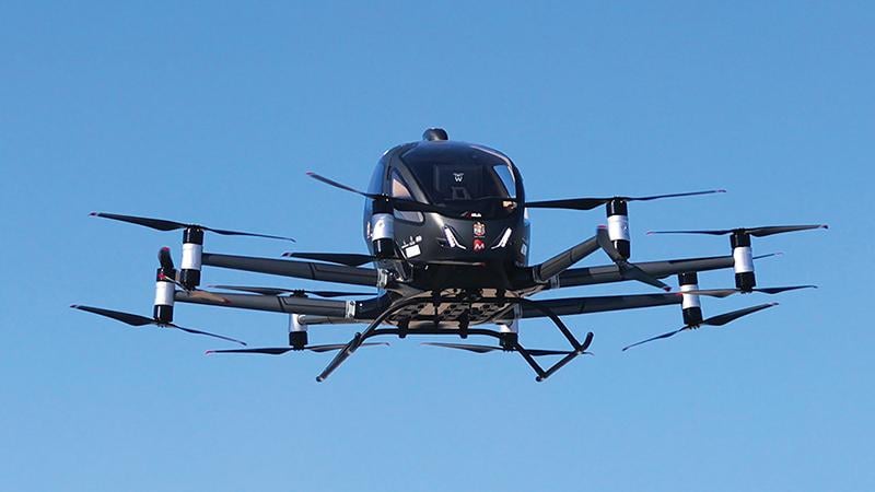 EHang EH216 flying