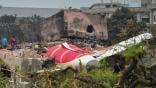 wreckage from the Air India Boeing 787 that crashed