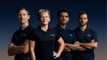 The Axiom Mission 4, or Ax-4, crew will launch aboard a SpaceX Dragon spacecraft to the International Space Station from NASA’s Kennedy Space Center in Florida. From left to right: ESA (European Space Agency) astronaut Sławosz Uznański-Wiśniewski of Poland, former NASA astronaut Peggy Whitson, ISRO (Indian Space Research Organization) astronaut Shubhanshu Shukla, and Tibor Kapu of Hungary. Axiom Space