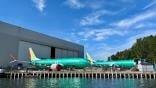 Boeing facility with aircraft 