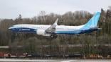 Boeing 737-10 aircraft landing