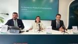 From left: ATR head of communications and corporate branding Lamberto Martellino; ATR CEO Nathalie Tarnaud Laude; and ATR CCO Alexis Vidal.