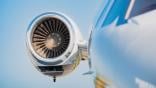 engine of a business jet