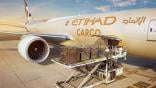 Etihad Cargo aircraft with cargo