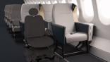 Molon Labe’s Freedom Seat, a bank of two that collapses into one as the aisle seat slides over, making space for a wheelchair to lock in place. 
