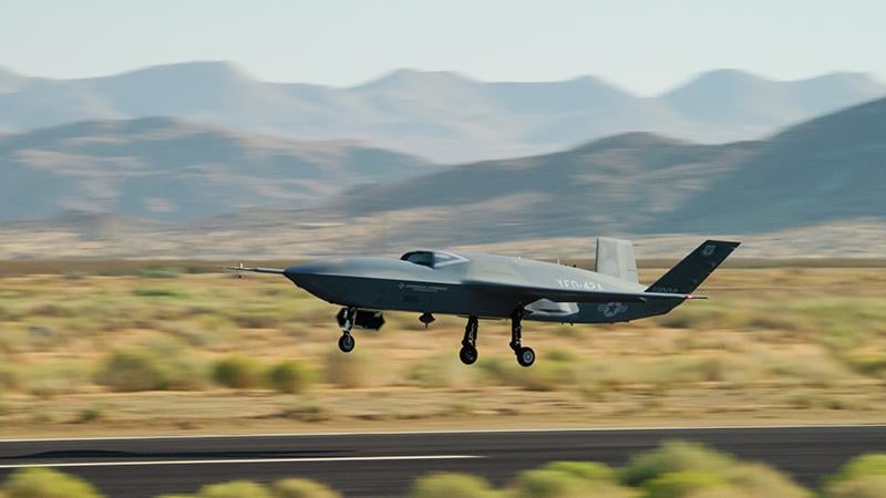 General Atomics YFQ-42A taking off