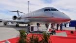 A Bombardier Global 7500 was displayed during the Dubai Airshow in November 2023. 