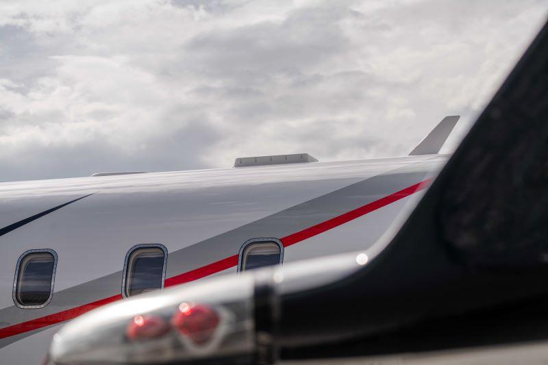 A Galileo HDX antenna mounted to the top of a fuselage. 