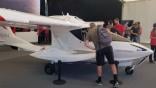 An Icon A5 on display at EAA AirVenture 2024. 
