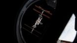 The International Space Station is pictured from inside a window aboard the SpaceX Crew Dragon Endeavour during a fly around of the orbiting lab that took place following its undocking from the Harmony module’s space-facing port on Nov. 8, 2021. NASA
