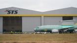 STS’ facility in Birmingham, England, with Boeing 737