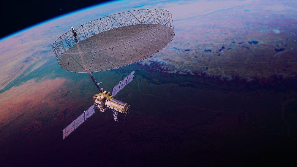 The NISAR satellite uses a radar antenna reflector that’s 39 feet (12 meters) in diameter to gather information about Earth’s changing surface. The mission scans nearly all the planet’s land and ice surfaces twice every 12 days. NASA/JPL-Caltech