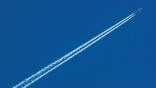 contrails in sky