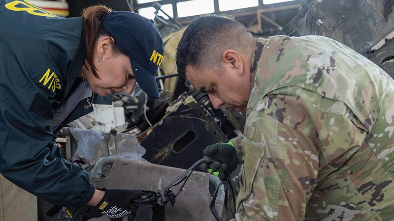 NTSB investigators study wreckage