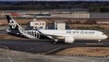 An Air New Zealand Boeing 787-9 on a taxiway.