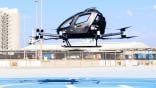 EHang completed a test flight in Abu Dhabi earlier in June. Credit: Abu Dhabi Investment Office