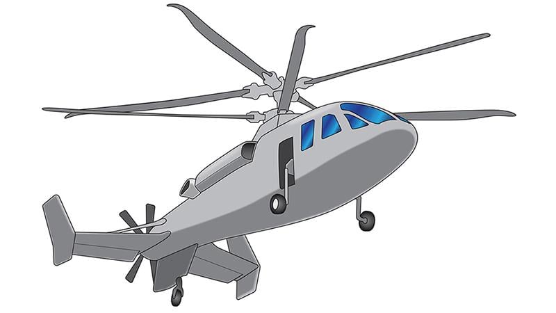 Changhe coaxial-rotor compound helicopter