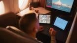 A passengers in front of screens