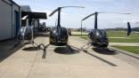 Robinson Helicopters, including an R66. 