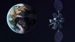 A rendering of Northrop Grumman’s Protected Tactical Satcom prototype for the U.S. Space Force. Credit: Northrop Grumman