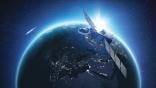 satellite in orbit over Earth