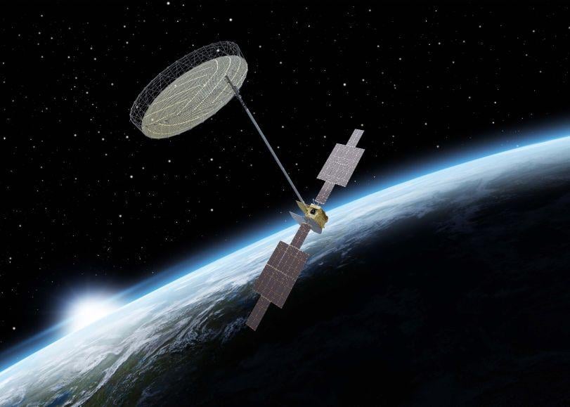 Artist’s rendering of ViaSat-3 broadband communications satellite