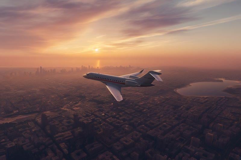VistaJet aircraft inflight