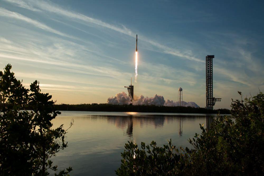 A SpaceX Falcon 9 rocket carrying the company’s Dragon spacecraft is launched on NASA’s SpaceX Crew-10 mission to the International Space Station with NASA astronauts Anne McClain and Nichole Ayers, JAXA (Japan Aerospace Exploration Agency) astronaut Takuya Onishi, and Roscosmos cosmonaut Kirill Peskov onboard, Friday, March 14,