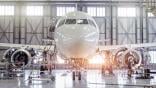 aircraft in a hangar
